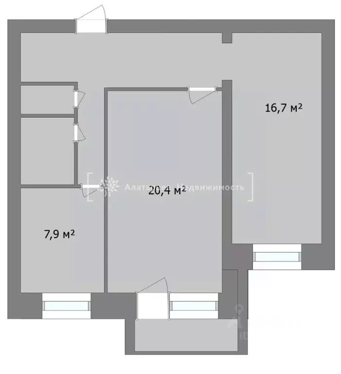 2-к кв. Томская область, Томск ул. Ивана Черных, 83/1 (60.2 м) - Фото 1