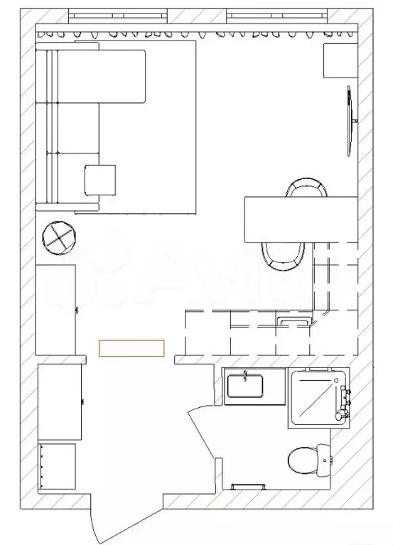 Квартира-студия, 25,2 м, 22/33 эт. - Фото 0