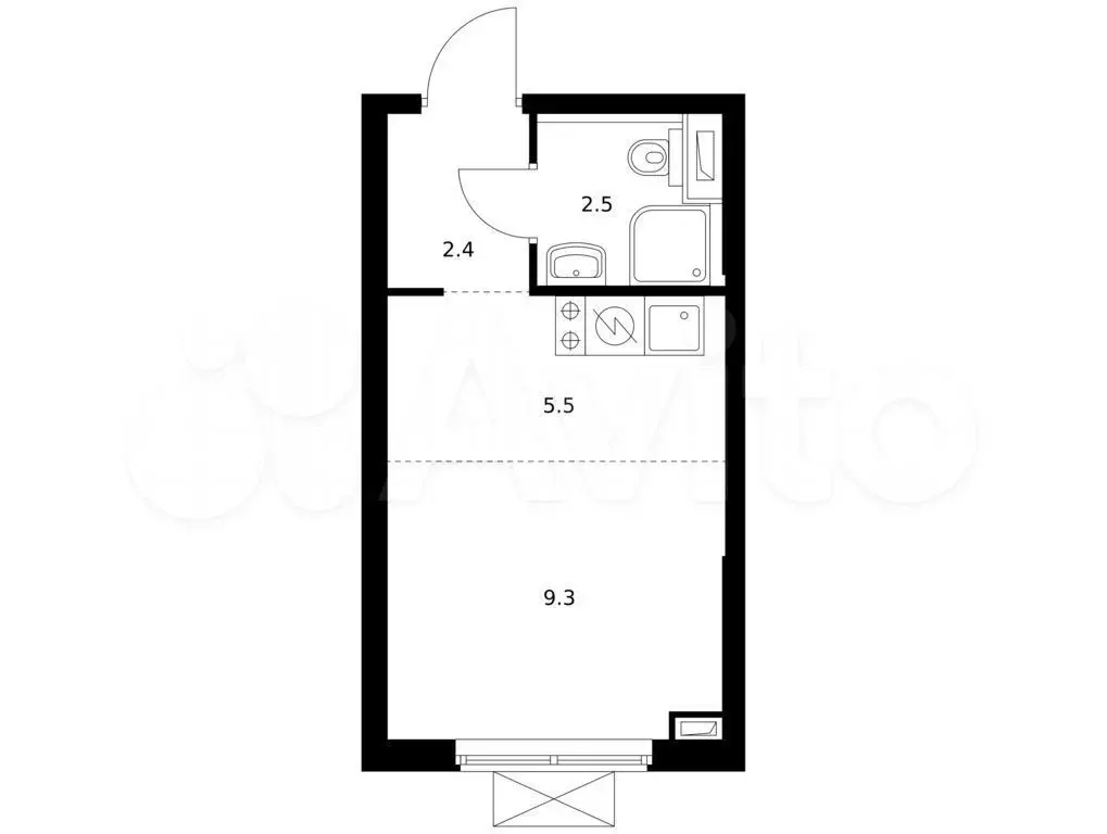 Квартира-студия, 19,7 м, 14/30 эт. - Фото 0