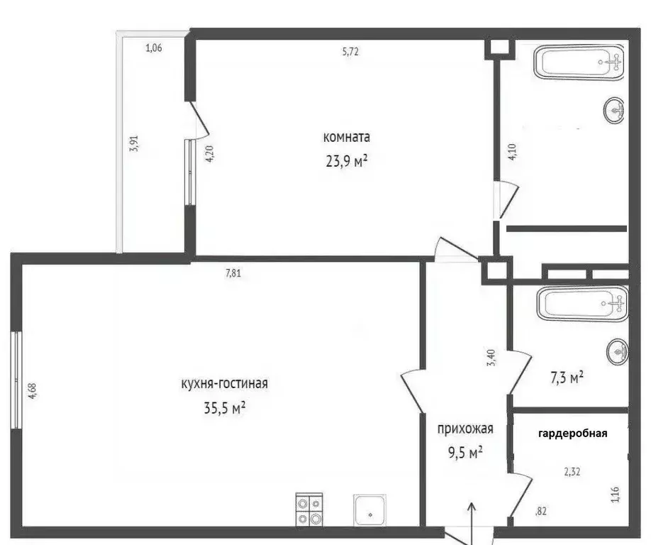 2-к кв. Свердловская область, Екатеринбург ул. Краснолесья, 14к2 (86.6 ... - Фото 1