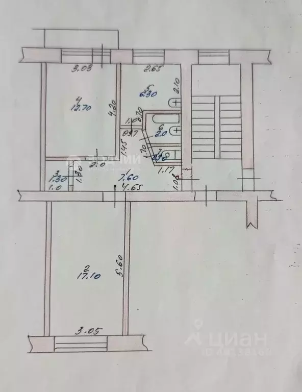 2-к кв. Чувашия, Шумерля ул. Карла Маркса, 23 (47.9 м) - Фото 2