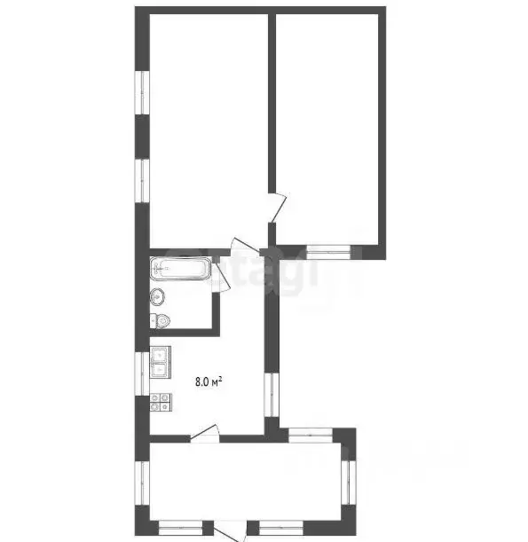 2-к кв. Московская область, Королев Первомайский мкр, Комсомольская ... - Фото 2