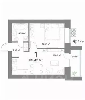 1-к кв. Нижегородская область, Выкса  (39.42 м) - Фото 1