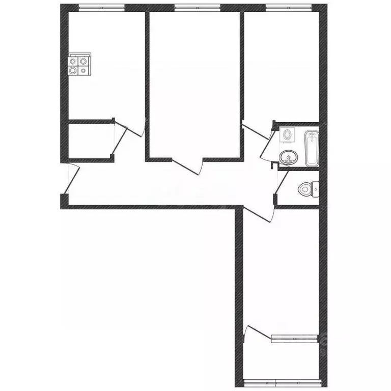 3-к кв. Смоленская область, Смоленск ул. Маршала Еременко, 22 (64.2 м) - Фото 2