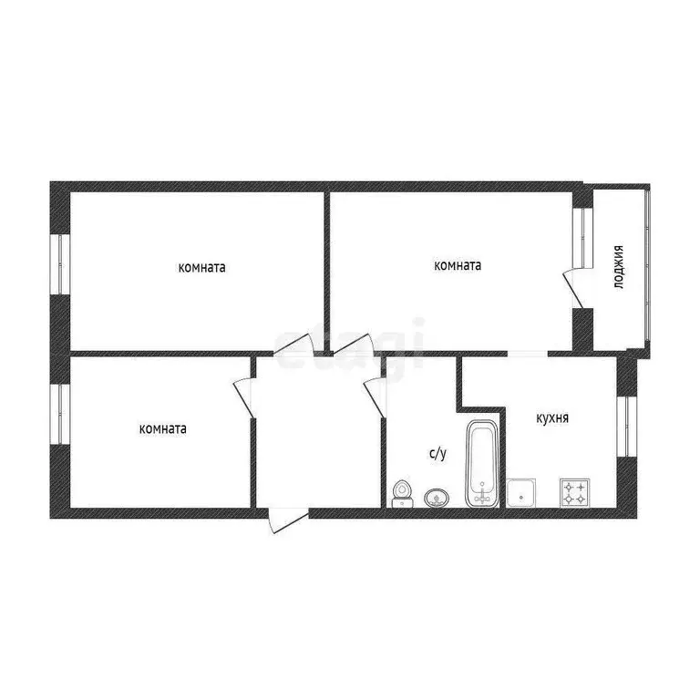 3-комнатная квартира: Златоуст, 3-й микрорайон проспекта имени Ю.А. ... - Фото 1