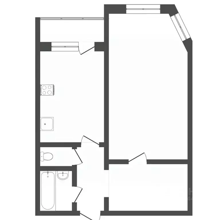 1-к кв. Тюменская область, Тюмень Широтная ул., 128а (40.2 м) - Фото 1