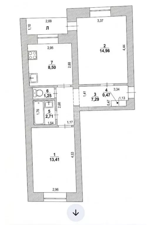 2-комнатная квартира: Ульяновск, Орская улица, 1 (48.6 м) - Фото 1