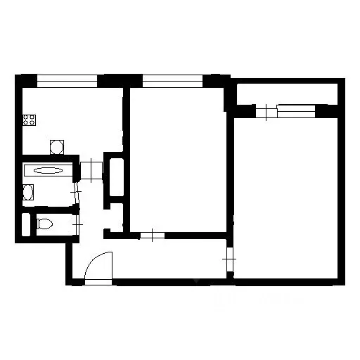 2-к кв. Санкт-Петербург Наличная ул., 45К1 (46.0 м) - Фото 1