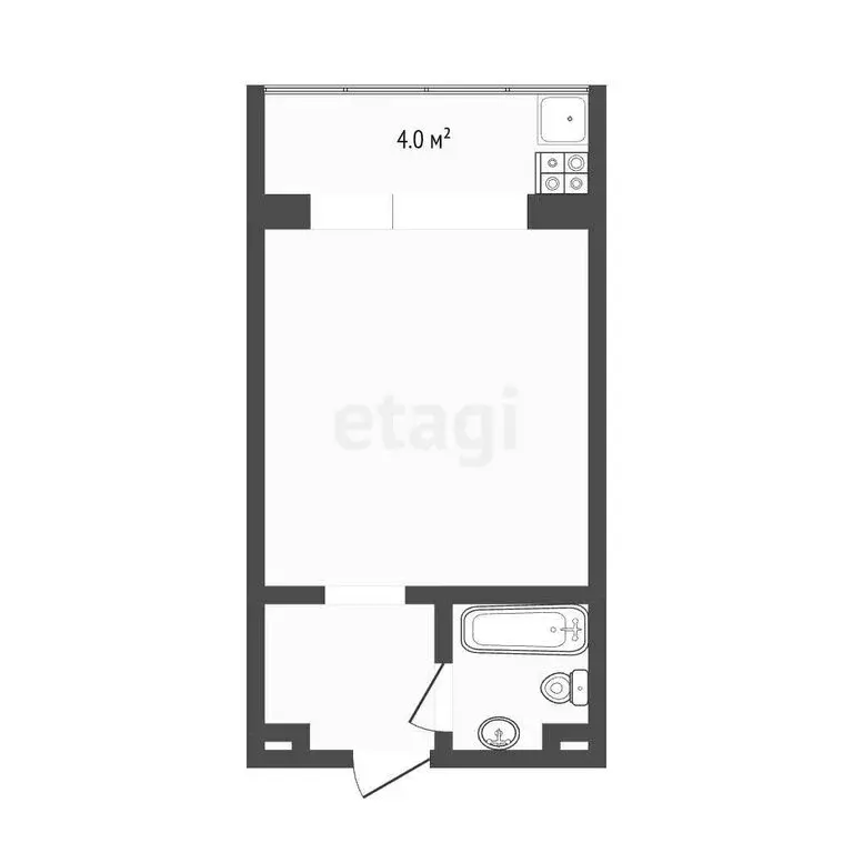 Квартира-студия: Тюмень, улица 30 лет Победы, 75 (17 м) - Фото 1