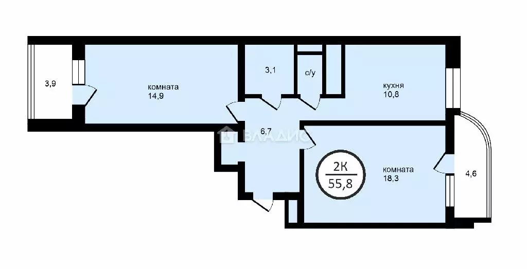 Продается 2-комнатная квартира - Фото 2