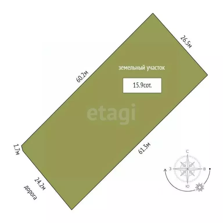 Участок в Мордовия, с. Лямбирь ул. Нижегородская (15.86 сот.) - Фото 2