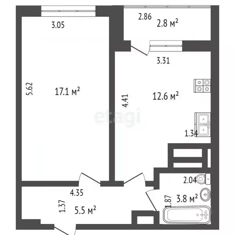 1-к кв. Ростовская область, Батайск ул. Северная Звезда, 12 (40.2 м) - Фото 1