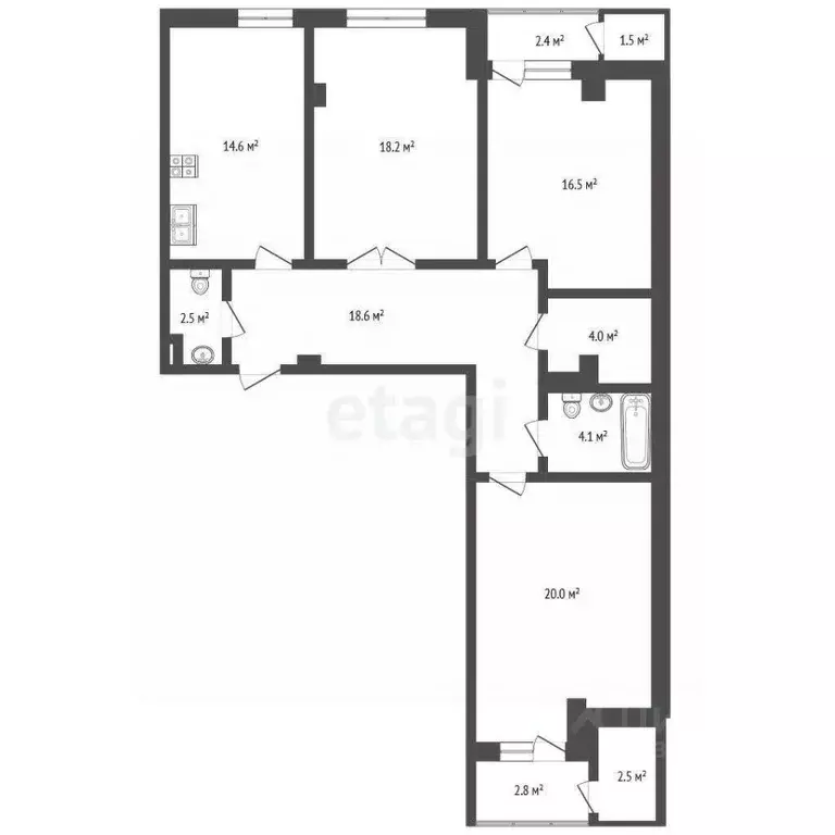 3-к кв. Ростовская область, Ростов-на-Дону просп. Чехова, 63 (96.6 м) - Фото 2