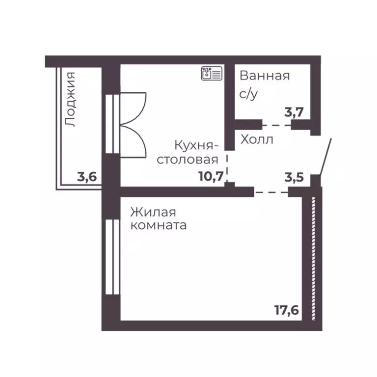 1-комнатная квартира: Челябинск, проспект Ленина, 1 (35.5 м) - Фото 0