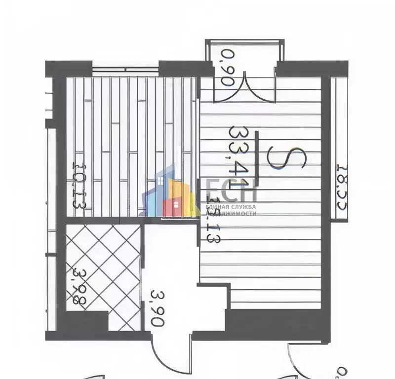 1-комнатная квартира: посёлок Молодёжный, улица Вадима Усова, 24 ... - Фото 1