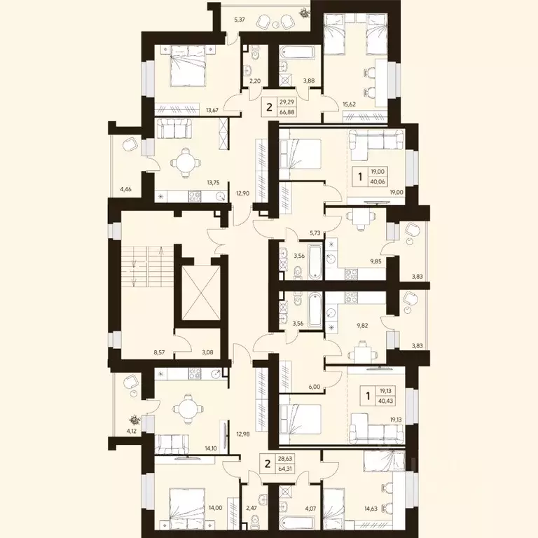 2-к кв. Башкортостан, Уфа ул. Ахметова, 296/2 (66.88 м) - Фото 2