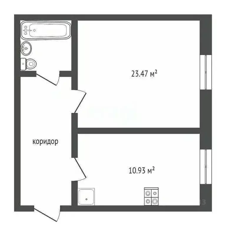 1-к кв. Свердловская область, Талица Ромашковая ул., 11 (34.0 м) - Фото 0