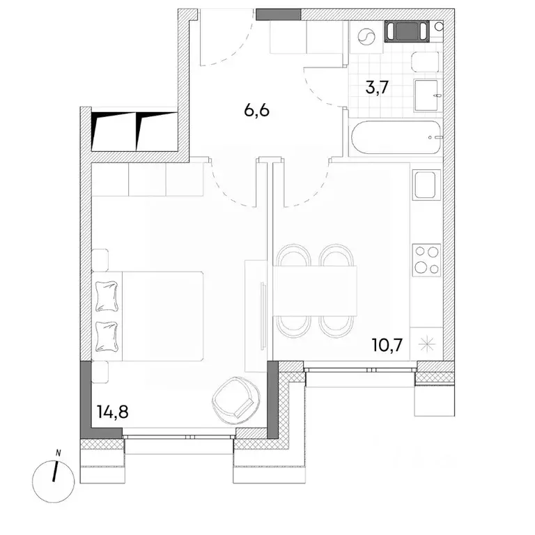 1-к кв. Москва, Москва, Зеленоград ул. Александровка, 6 (35.8 м) - Фото 0