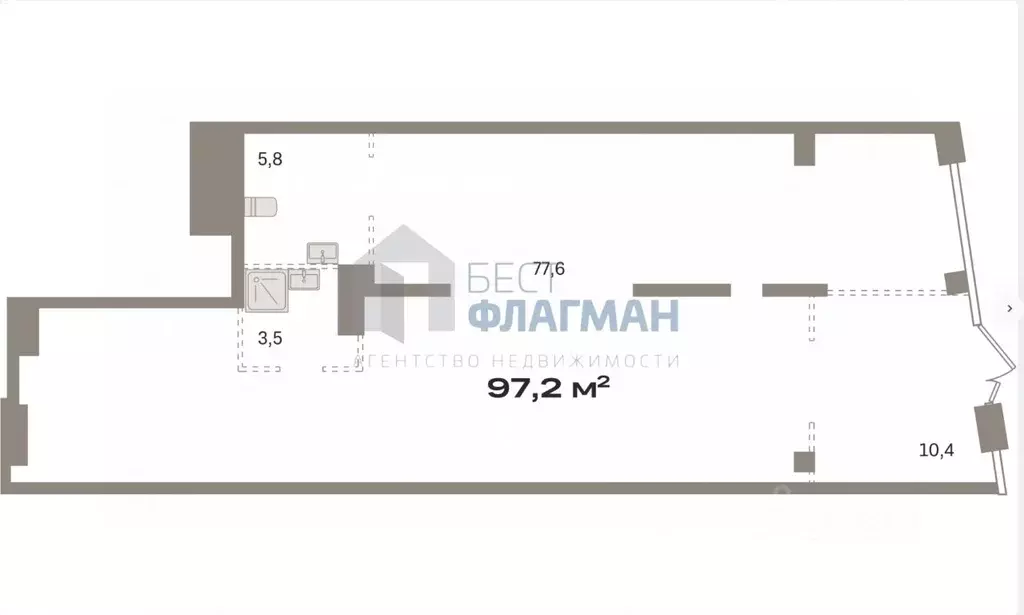 Помещение свободного назначения в Москва Квартал Герцена жилой ... - Фото 2