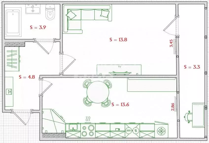 1-к кв. Омская область, Омск ул. Завертяева, 16 (36.1 м) - Фото 1