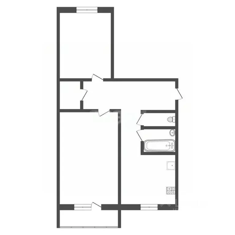 2-к кв. Тульская область, Узловая ул. Завенягина, 24 (47.2 м) - Фото 2