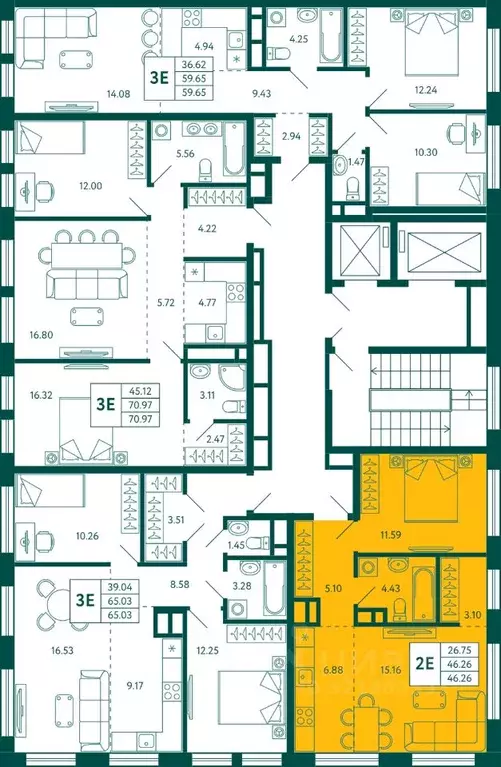 1-к кв. Башкортостан, Уфа Зеленая Роща жилрайон, Терле Парк жилой ... - Фото 2