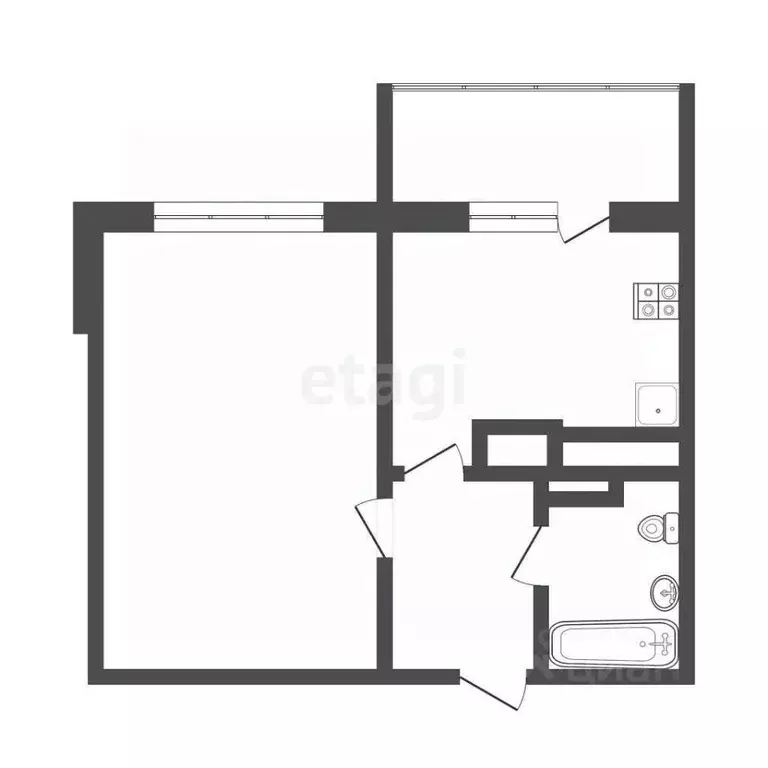 1-к кв. Смоленская область, Смоленск ул. Попова, 113А (36.0 м) - Фото 1