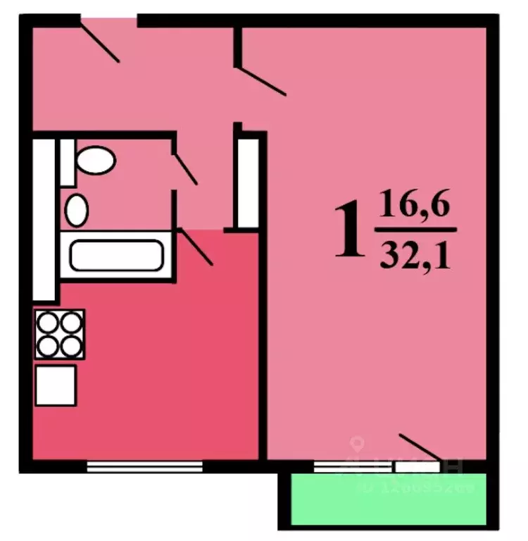 1-к кв. Москва 3-я Карачаровская ул., 8К1 (32.1 м) - Фото 2
