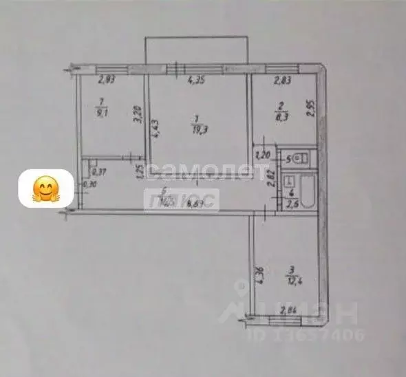 3-к кв. Хабаровский край, Хабаровск Призывной пер., 15 (69.0 м) - Фото 2