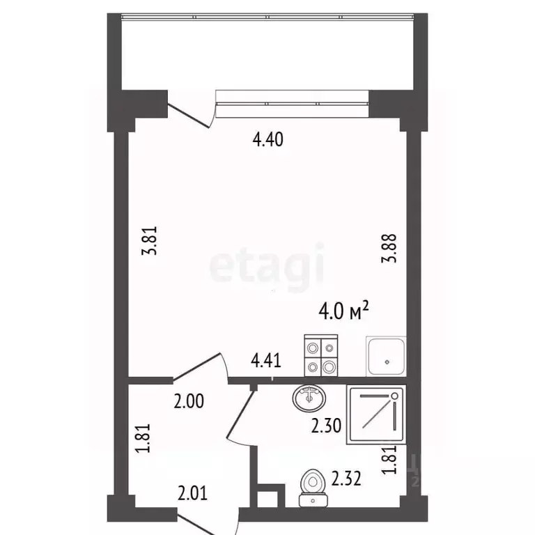 Студия Севастополь ш. Фиолентовское, 134к1 (24.5 м) - Фото 2