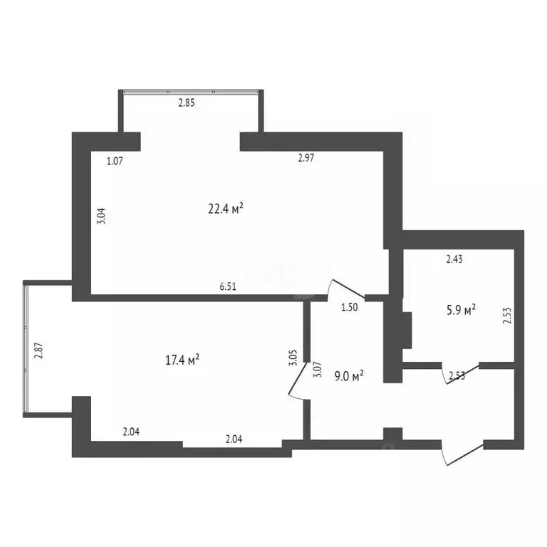 1-к кв. Севастополь ул. Симонок, 53В (54.7 м) - Фото 0