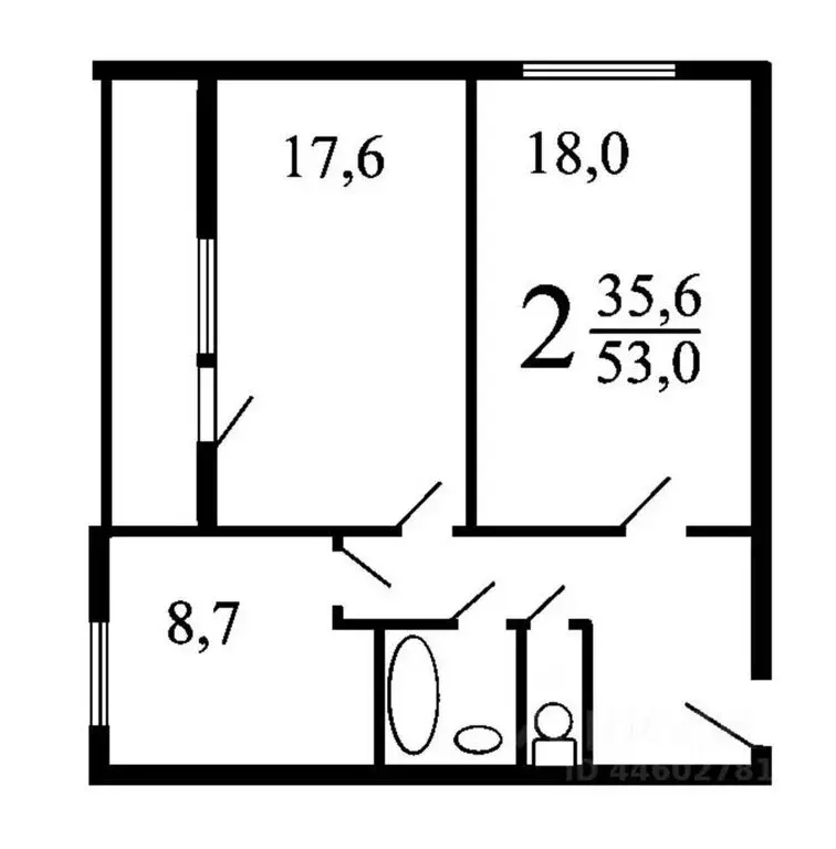 2-комнатная квартира: Москва, Дубининская улица, 84 (55 м) - Фото 1