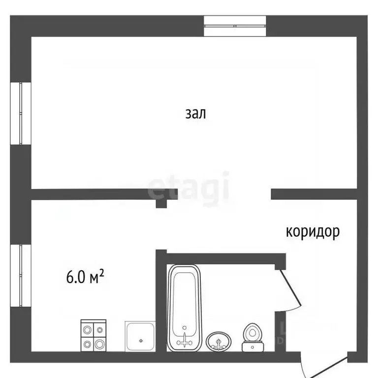 1-к кв. Самарская область, Самара ул. Волгина, 104 (30.3 м) - Фото 2