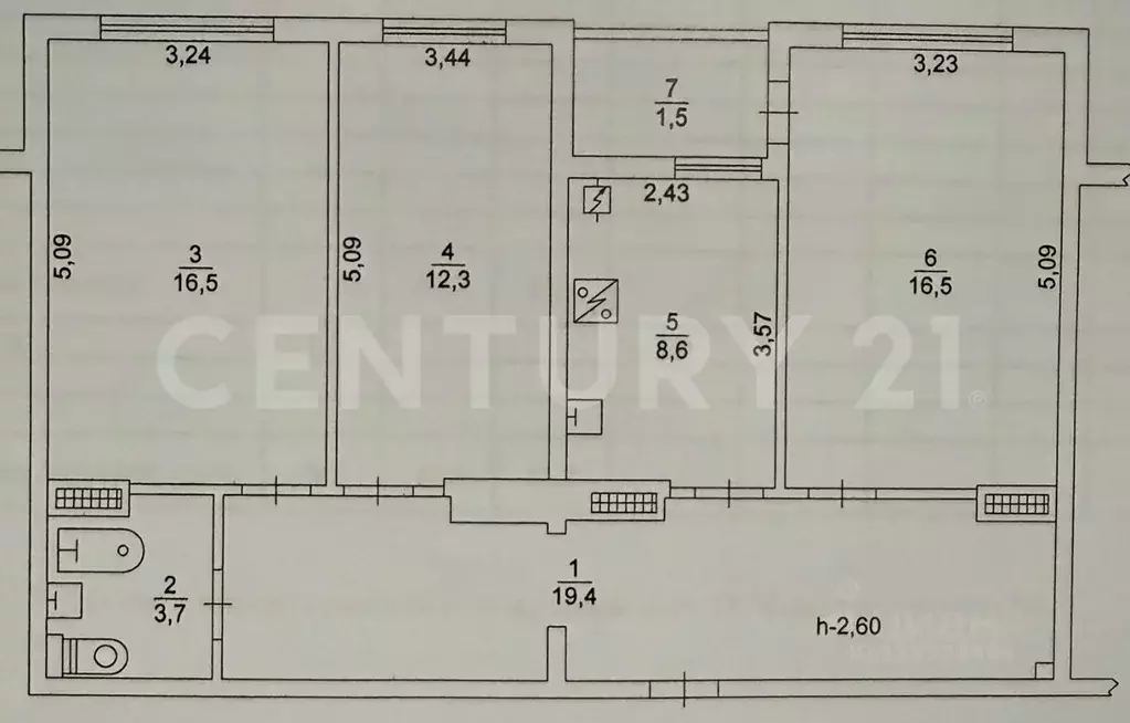 3-к кв. Севастополь ул. Горпищенко, 143к3 (79.0 м) - Фото 1