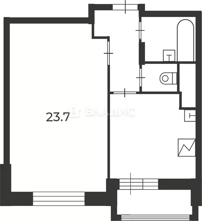 1-комнатная квартира: Москва, улица Ремизова, 11к2 (42.5 м) - Фото 0