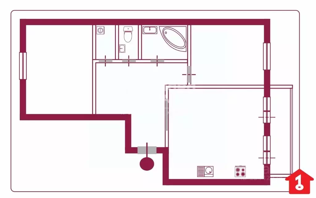 3-к кв. Омская область, Омск ул. Ватутина, 9 (76.8 м) - Фото 2