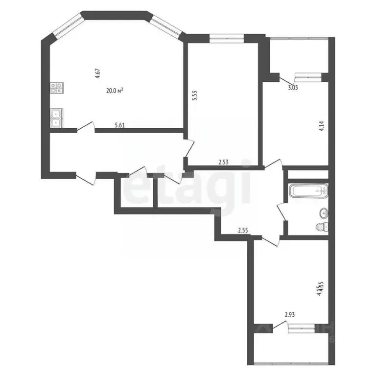 3-к кв. Краснодарский край, Анапа Владимирская ул., 160к4 (92.0 м) - Фото 2