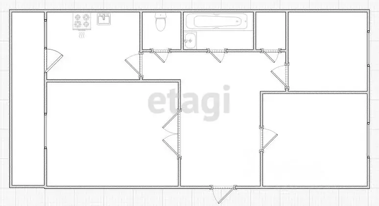 3-к кв. Костромская область, Нерехта ул. Смирнова, 20 (58.7 м) - Фото 1