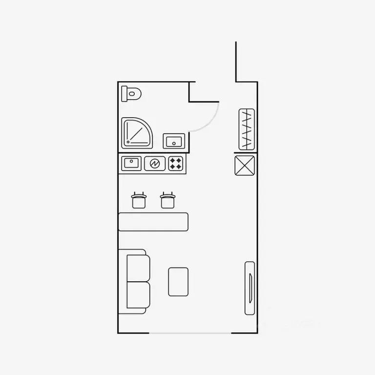 Студия Москва Автозаводская ул., 23Бк2 (22.0 м) - Фото 1