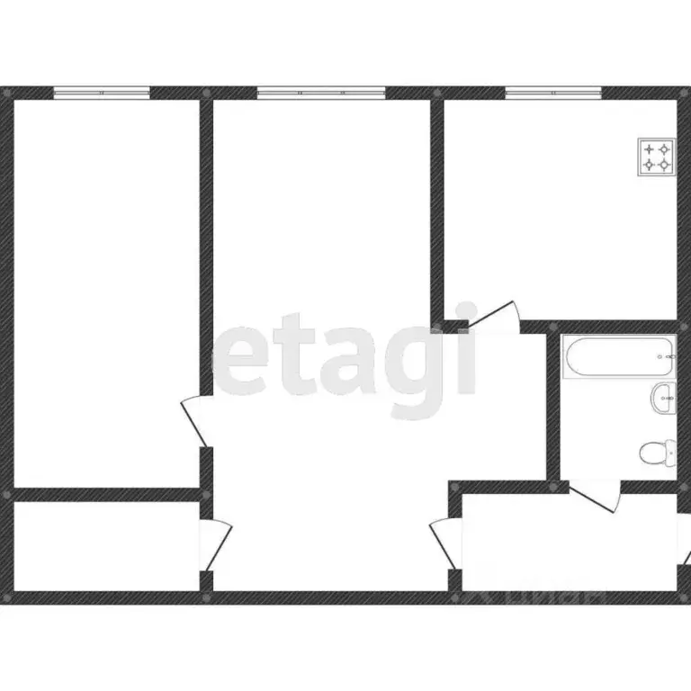 2-к кв. Свердловская область, Нижний Тагил ул. Матросова, 19 (43.1 м) - Фото 1