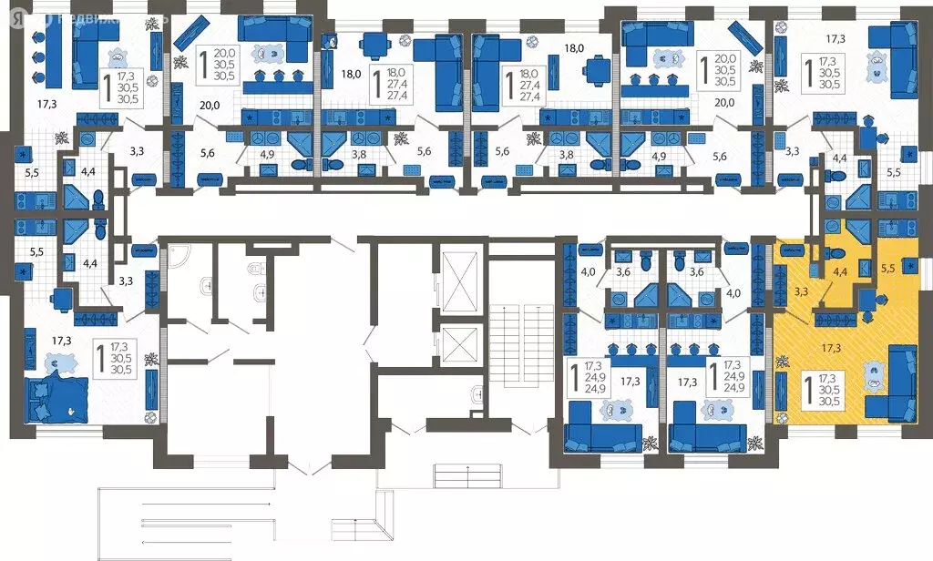 Квартира-студия: Сочи, улица Искры, 88к10 (30.5 м) - Фото 1