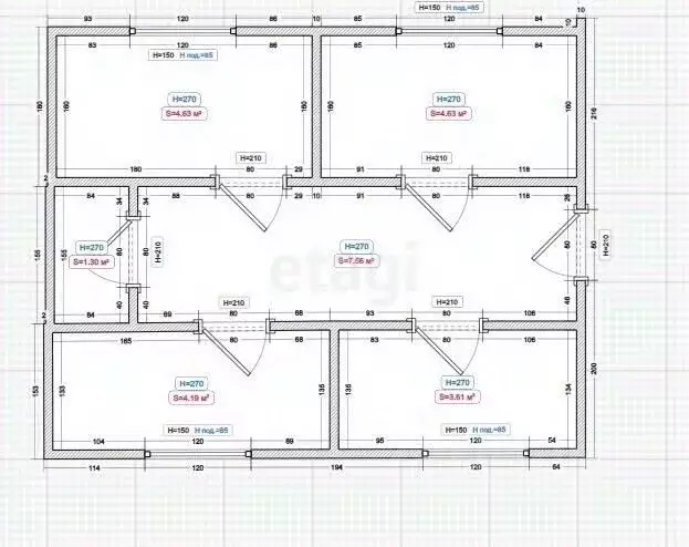 3-к кв. Ингушетия, Назрань Московская ул. (64.7 м) - Фото 2