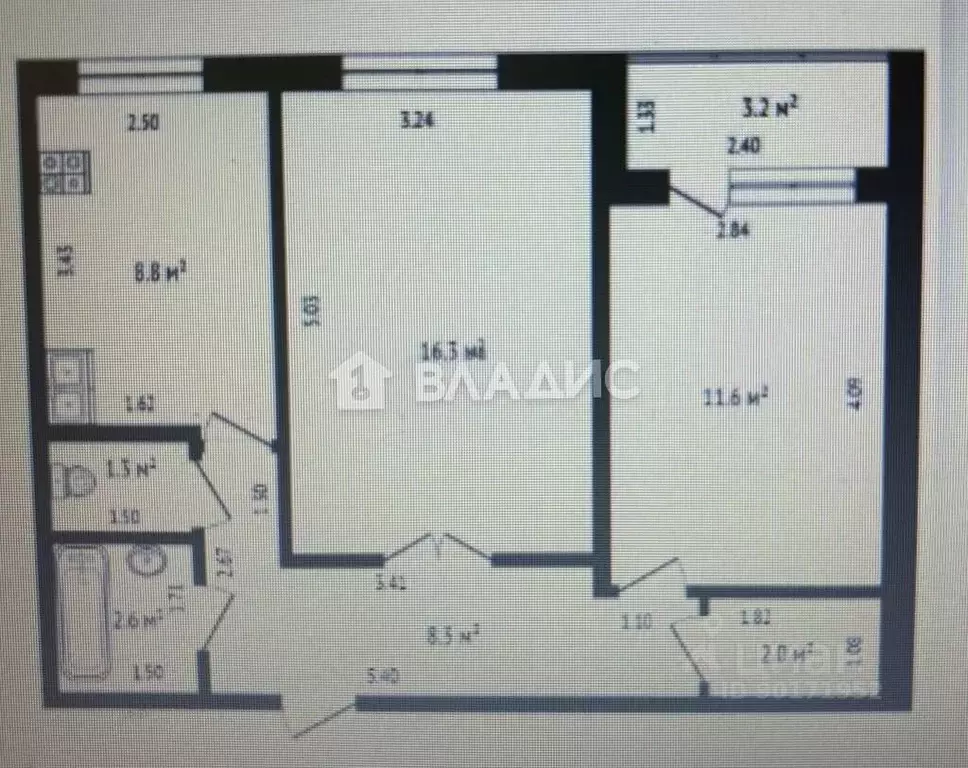 2-к кв. Башкортостан, Стерлитамак ул. Гоголя, 116 (50.9 м) - Фото 2