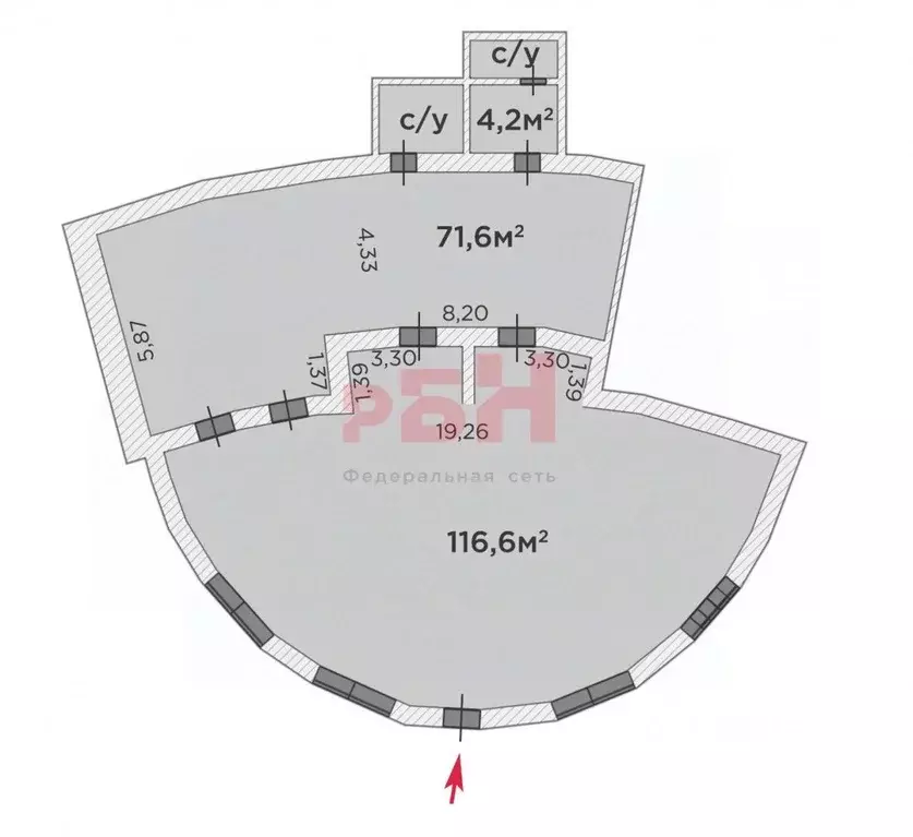 Торговая площадь в Тюменская область, Тюмень ул. Республики, 156к1 ... - Фото 2