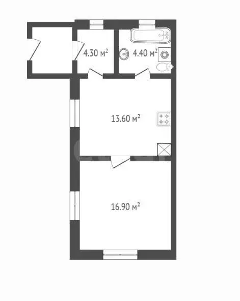Дом в Поворино, Московская улица (39.2 м) - Фото 1