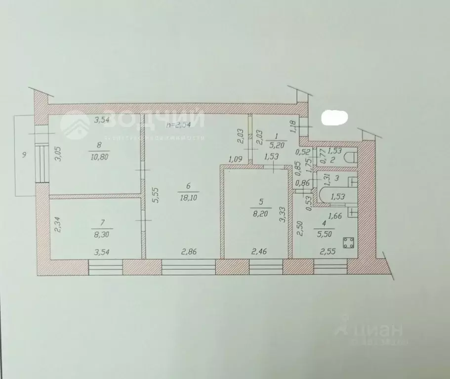 4-к кв. Чувашия, Чебоксары ул. Эльменя, 12 (59.3 м) - Фото 2