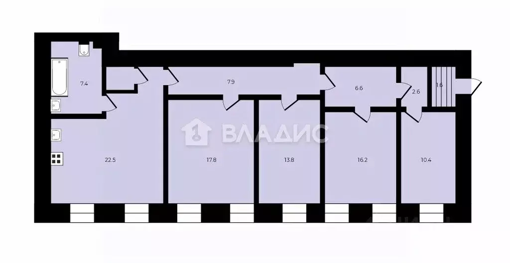 4-к кв. Санкт-Петербург Загородный просп., 21-23 (106.8 м) - Фото 2