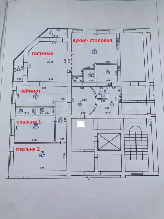 4-к. квартира, 126 м, 8/14 эт. - Фото 0