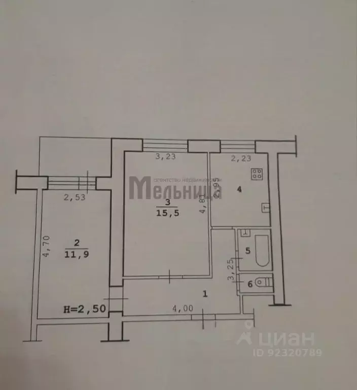 2-к кв. Волгоградская область, Волгоград ул. Качинцев, 110 (43.4 м) - Фото 2