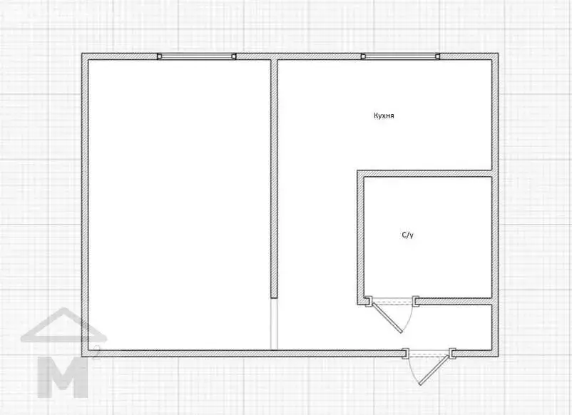 1-комнатная квартира: Абакан, Торговая улица, 24 (29.3 м) - Фото 1